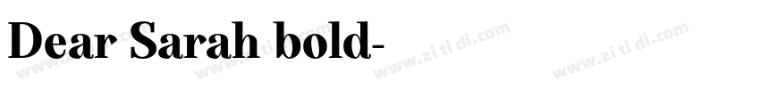 Dear Sarah bold字体转换